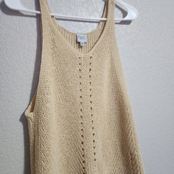 COZY CO‎ knit sweater tank in cream size S/M - Picture 7 of 7